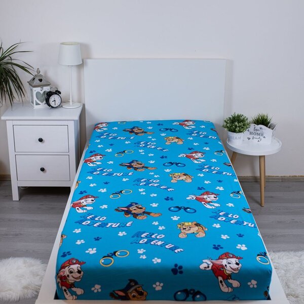 Jerry Fabrics Prostěradlo s motivem Tlapková patrola - 90 x 200 cm
