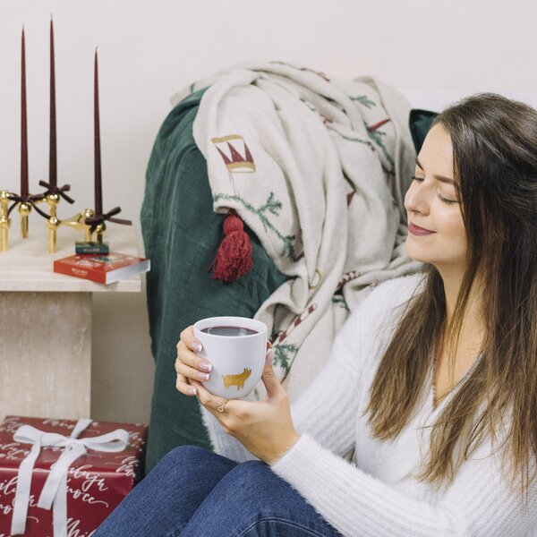 Porcelánový hrnek Zlaté prasátko 300 ml
