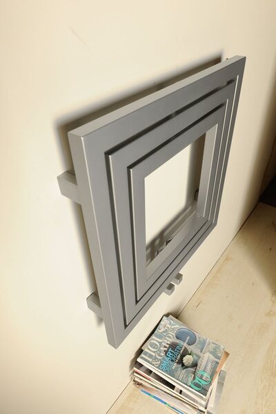 Sapho MONOPOLI otopné těleso 600x600mm, 312 W, stříbrná structural PO606SS