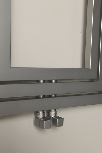Sapho MONOPOLI otopné těleso 600x600mm, 312 W, stříbrná structural PO606SS