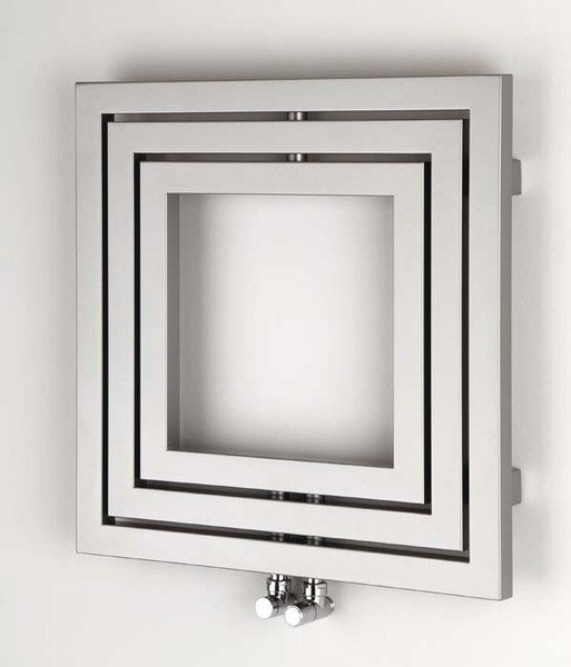 Sapho MONOPOLI otopné těleso 600x600mm, 312 W, stříbrná structural PO606SS