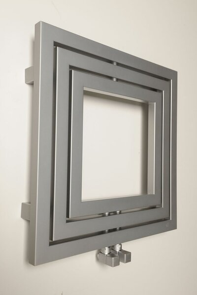 Sapho MONOPOLI otopné těleso 600x600mm, 312 W, stříbrná structural PO606SS