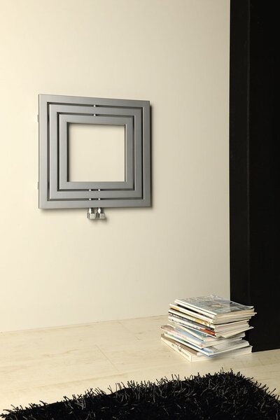 Sapho MONOPOLI otopné těleso 600x600mm, 312 W, stříbrná structural PO606SS