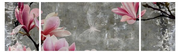 Obraz s květy (170x50 cm)