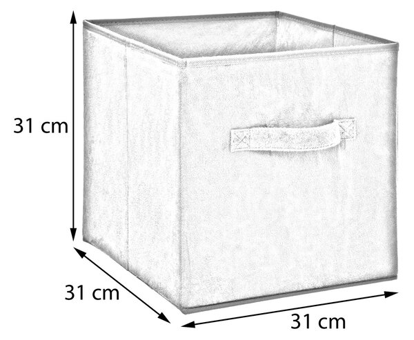 Úložný box Soft, 31x31x31 cm, žlutá