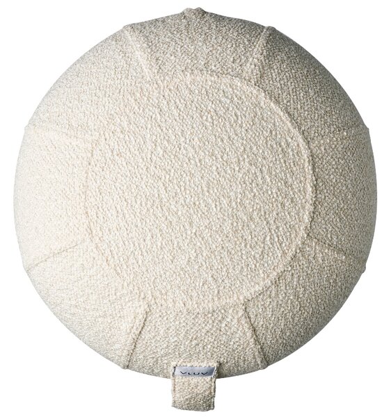 Bílá bouclé balanční stolička VLUV KAPSUL DIVA 48 cm