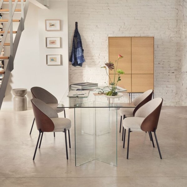 Skleněný jídelní stůl Kave Home Burano 180 x 90 cm