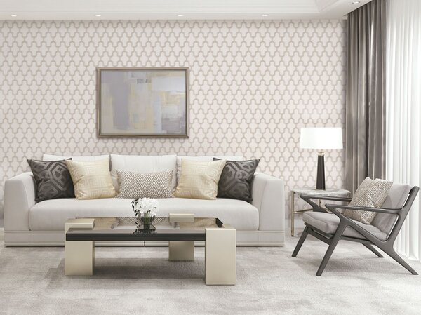 Luxusní vliesová geometrická tapeta WF121022, Wall Fabric, ID Design