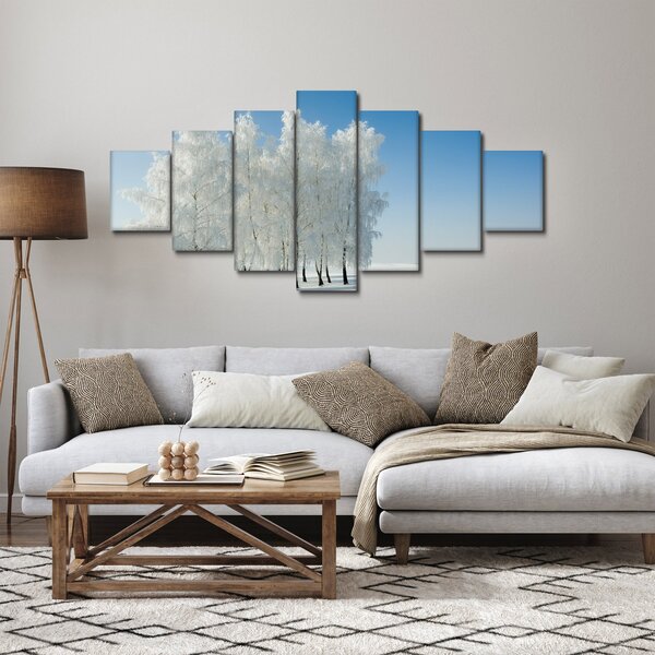 Obraz zasněžené krajiny (210x100 cm)