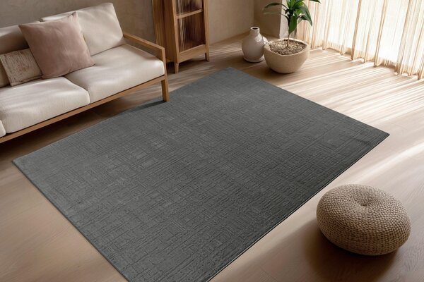 KOBEREC TKANÝ NA PLOCHO, 80/150 cm tmavě šedá Kayoom - Online Only koberce & rohožky, Online Only