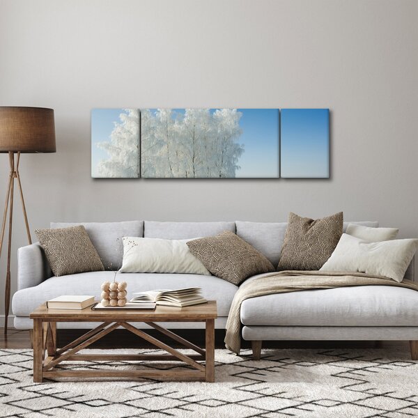 Obraz zasněžené krajiny (170x50 cm)