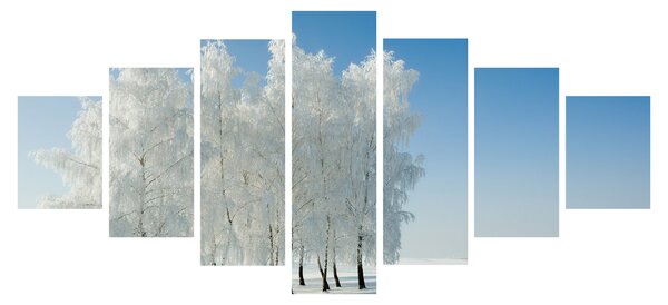 Obraz zasněžené krajiny (210x100 cm)