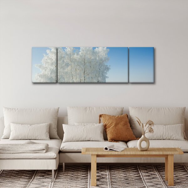 Obraz zasněžené krajiny (170x50 cm)