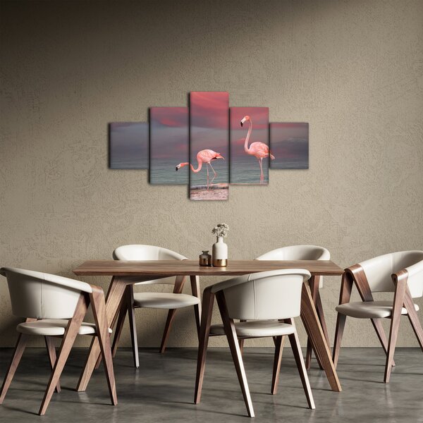 Obraz plameňáků (125x70 cm)