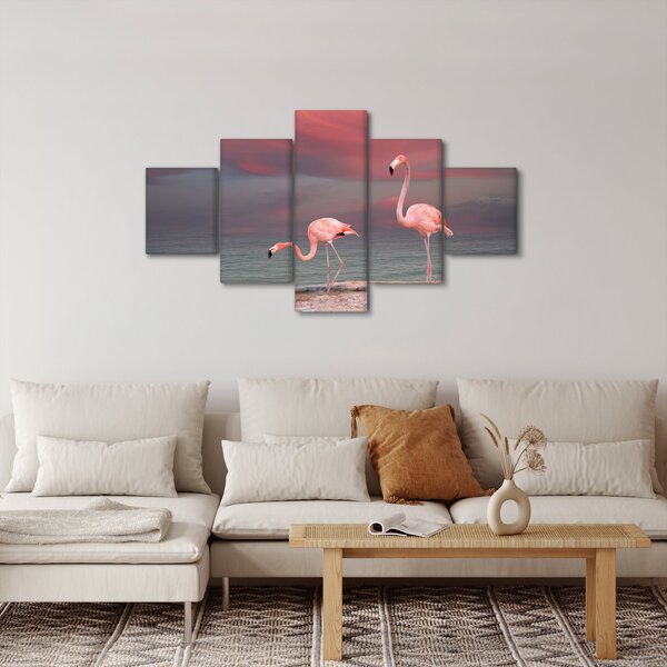 Obraz plameňáků (125x70 cm)