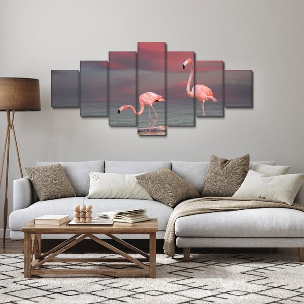 Obraz plameňáků (210x100 cm)