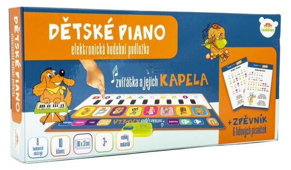 Elektronická hrací podložka pianko Zvířátka a jejich kapela