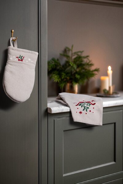 JUNA Podložka pod horké Christmas Fable - Sand Mistletoe JN108