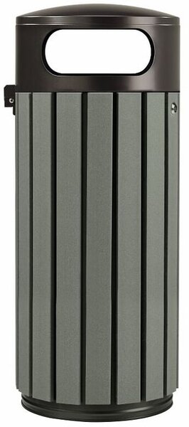 Rossignol SAS Venkovní odpadkový koš Rossignol Zeno Etik 57933, 60 L, černý