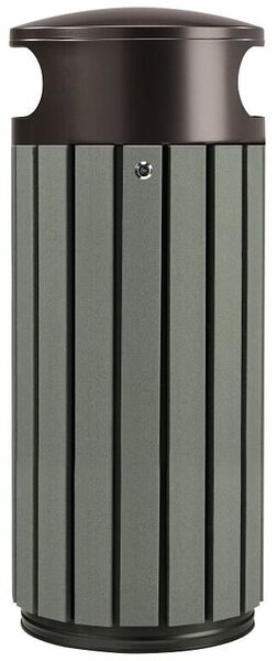 Rossignol SAS Venkovní odpadkový koš Rossignol Zeno Etik 57933, 60 L, černý