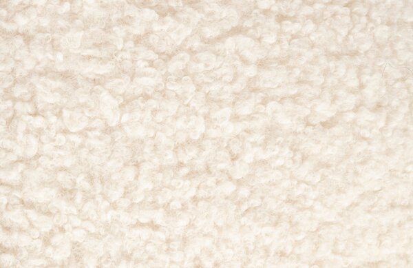 White Label Bílá bouclé lavice WLL NOXX 120 cm