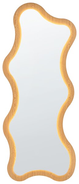 Zrcadlo COMBRE 61 cm 170 cm LED Světle hnědá