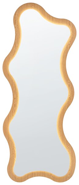 Zrcadlo COMBRE 61 cm 170 cm LED Světle hnědá