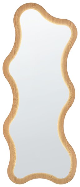 Zrcadlo COMBRE 61 cm 170 cm LED Světle hnědá