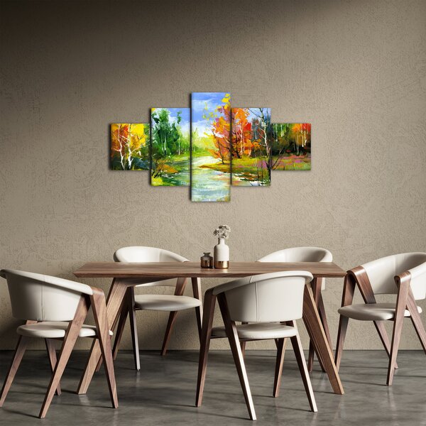 Obraz - Malba krajiny (125x70 cm)