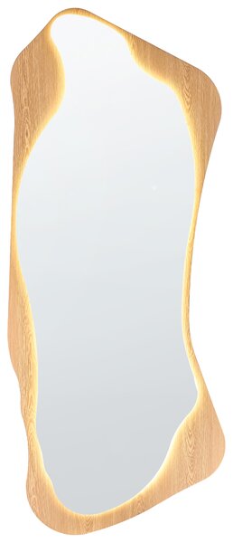 Zrcadlo LAMBLORE 58 cm 171 cm LED Světle hnědá