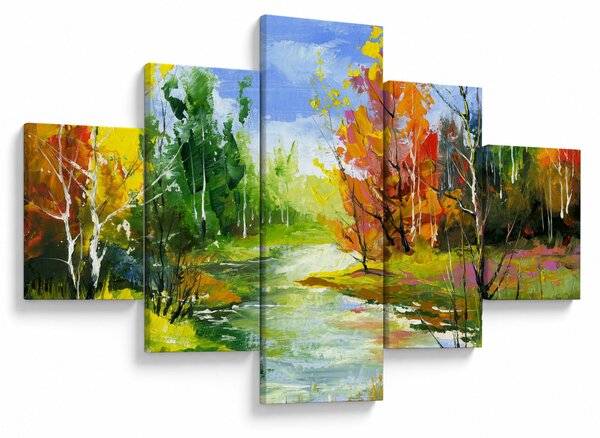 Obraz - Malba krajiny (125x70 cm)