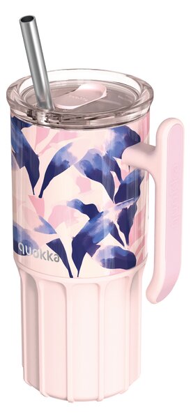 Termohrnek Umi s brčkem, 720ml, Quokka, blue feather