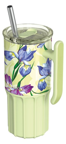Termohrnek Umi s brčkem, 720ml, Quokka, green tea