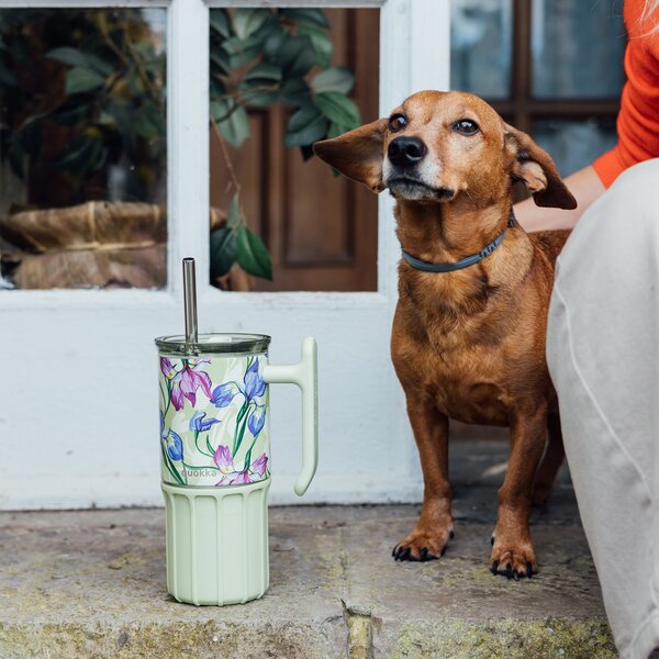 Termohrnek Umi s brčkem, 720ml, Quokka, green tea