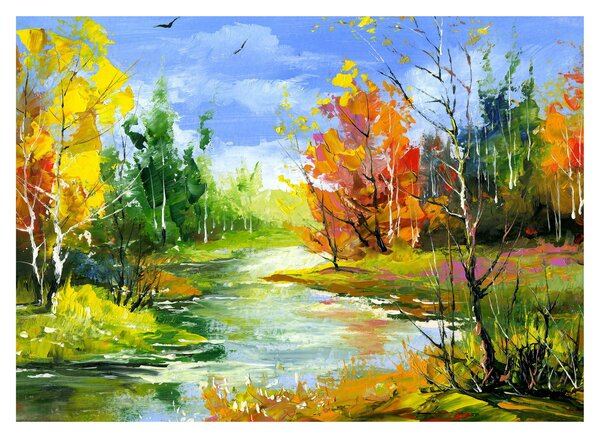 Obraz - Malba krajiny (70x50 cm)