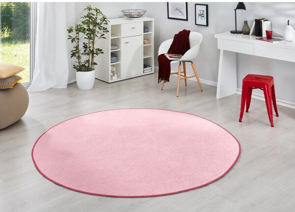 Světle růžový kulatý koberec ø 133 cm Fancy – Hanse Home