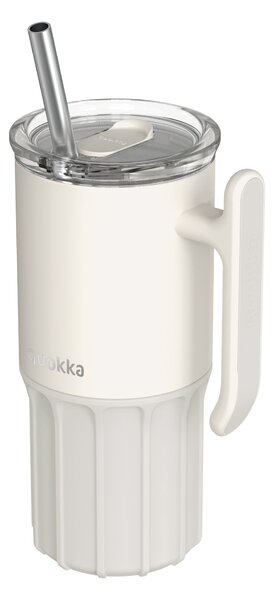 Termohrnek Umi s brčkem, 720ml, Quokka, bílý