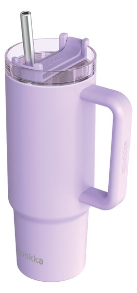 Termohrnek Stream s brčkem, 950ml, Quokka, fialový