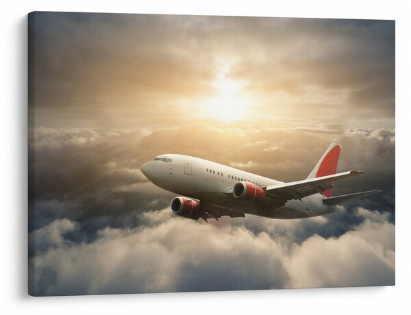 Obraz - Letadlo v oblacích (70x50 cm)