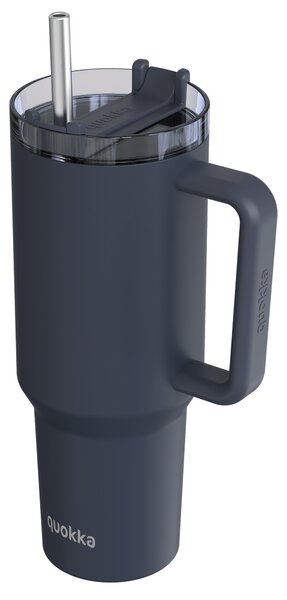 Termohrnek Stream s brčkem, 1,2l, Quokka, šedý