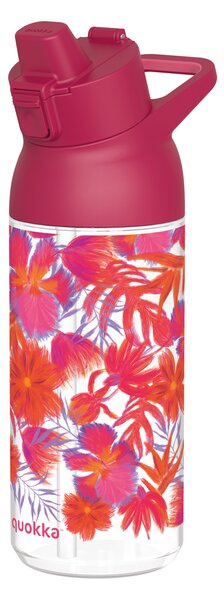 Sportovní láhev s pítkem Swift, 785ml, Quokka, red flowers