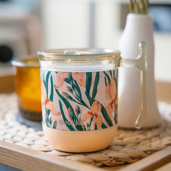 Termohrnek Wave, 260ml, Quokka, floral peach