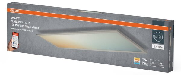 Chytrý LED panel MATTER Planon Plus 1200x300mm Laditelná Bílá