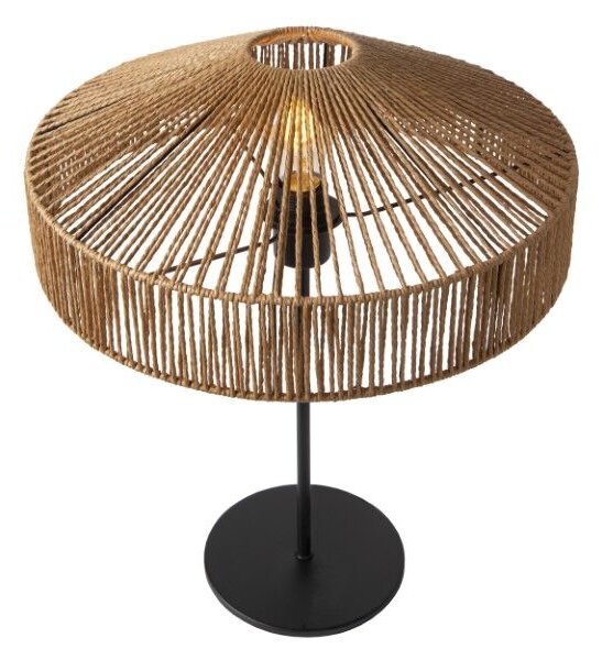 LUCIDE 10513/40/72 YUNKAI stolní lampa V500mm 1xE27 černá, přírodní