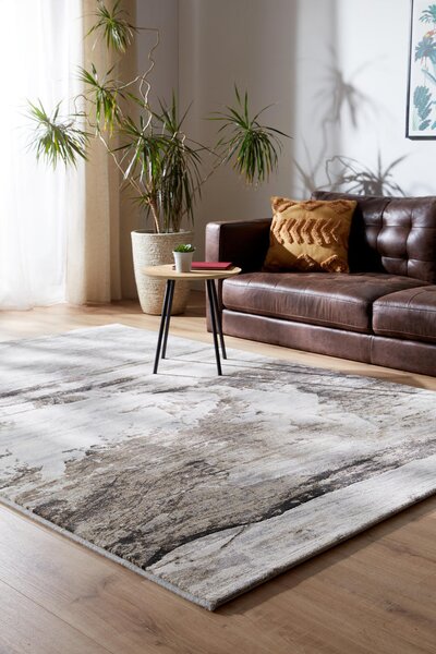 Moderní kusový koberec Ragolle Argentum 63847 9243 Abstraktní béžový hnědý šedý Rozměr: 200x290 cm