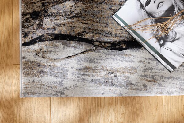 Moderní kusový koberec Ragolle Argentum 63847 9243 Abstraktní béžový hnědý šedý Rozměr: 200x290 cm