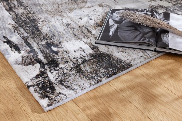 Moderní kusový koberec Ragolle Argentum 63847 9243 Abstraktní béžový hnědý šedý Rozměr: 200x290 cm