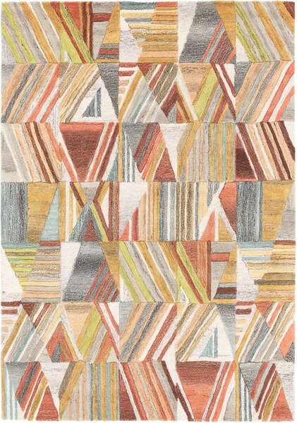 Kobercový ráj Vlněný kusový koberec moderní Lima Lurin Geometrický vícebarevný Rozměr: 120x170 cm