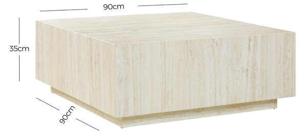 KONFERENČNÍ STOLEK, béžová, kompozitní dřevo, 90/90/35 cm Livetastic - Konferenční stolky, Online Only