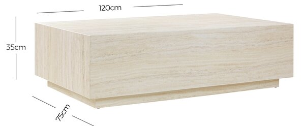 KONFERENČNÍ STOLEK, béžová, kompozitní dřevo, 120/75/35 cm Livetastic - Konferenční stolky, Online Only